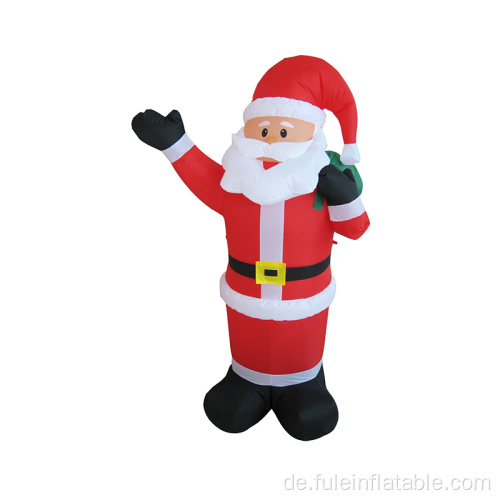 Aufblasbarer Weihnachtsmann winkt mit dem rechten Arm Claus Dekoration